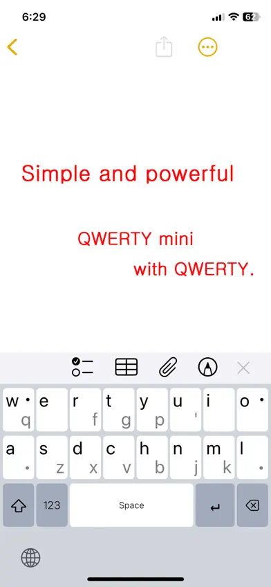 QWERTY mini Wide for English screenshot 2