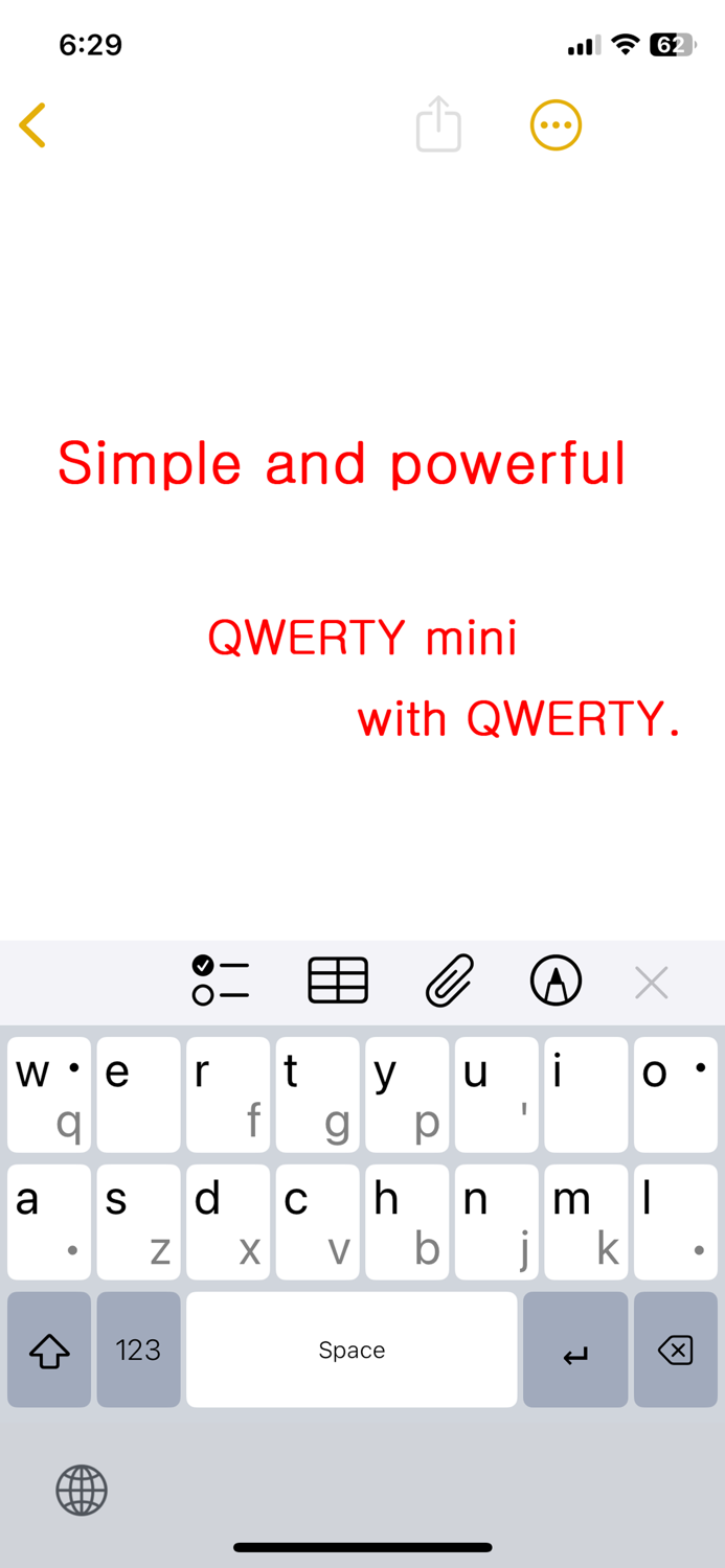 QWERTY mini Wide for English