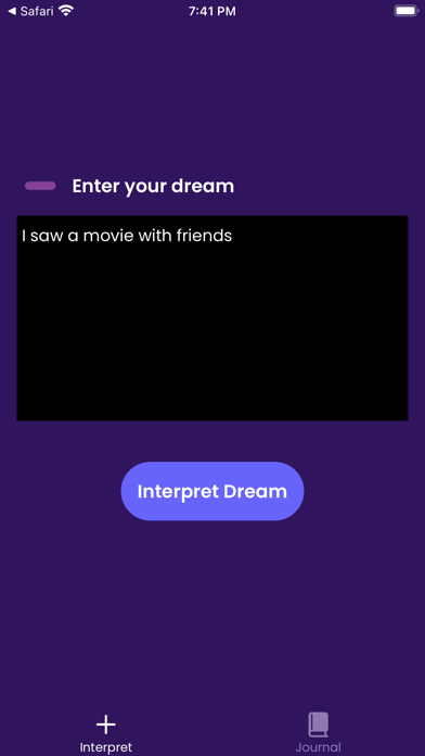 Dream Interpreter AI iPhone screenshot 1 - Lifestyle app