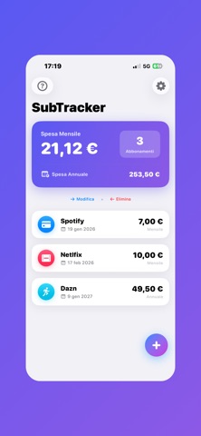 SubTracker screenshot