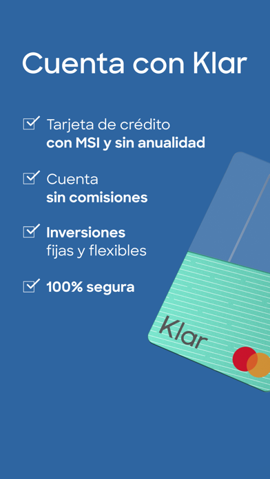 Screenshot #1 pour Klar: Crédito, Ahorro y Pago