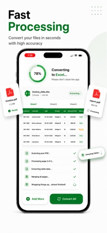 PDF to Excel sheets - XLSX Screenshot 5 of 9