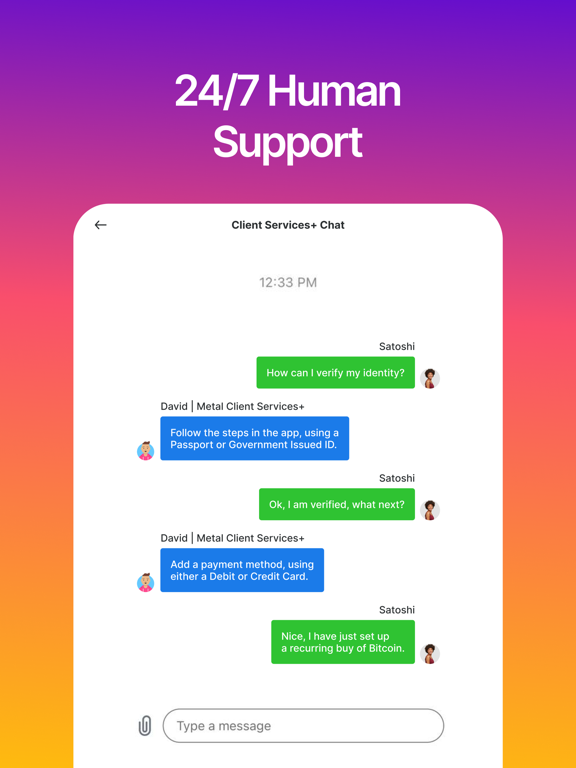 Metal Pay: Buy Bitcoin and ETH iPad screenshot 4 - Finance app