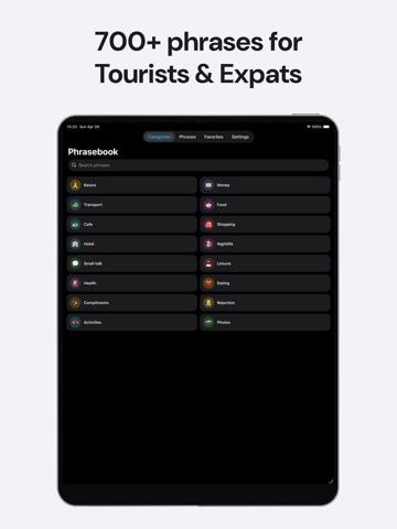 Thai Phrasebook — Speak Now iPad screenshot