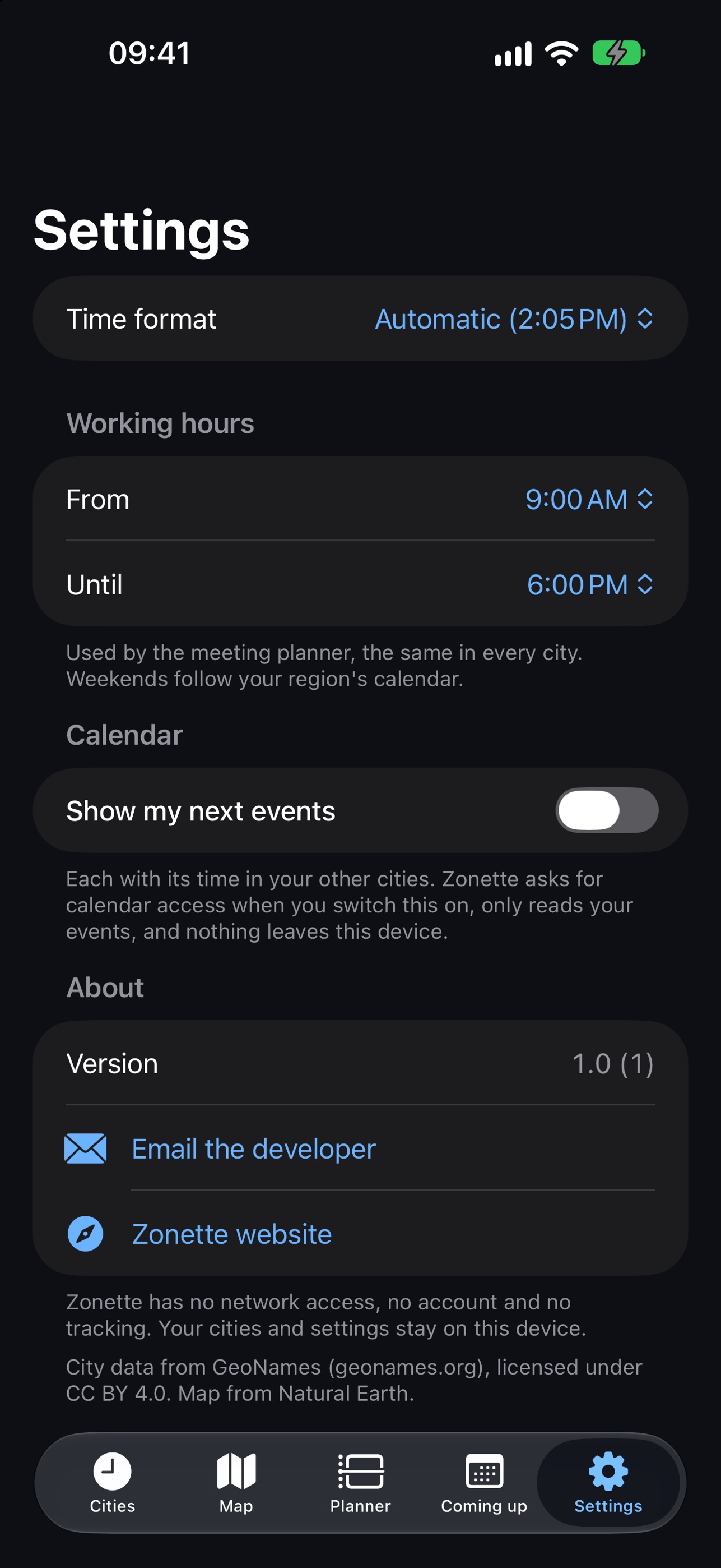 Screenshot 5 of Zonette: World Clock