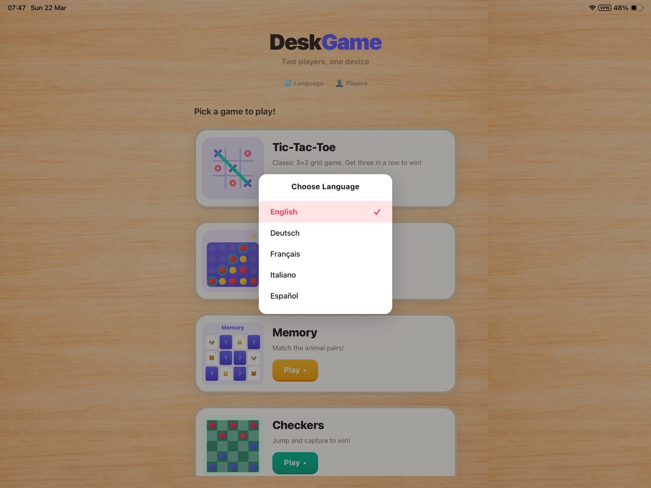 iPad screenshot