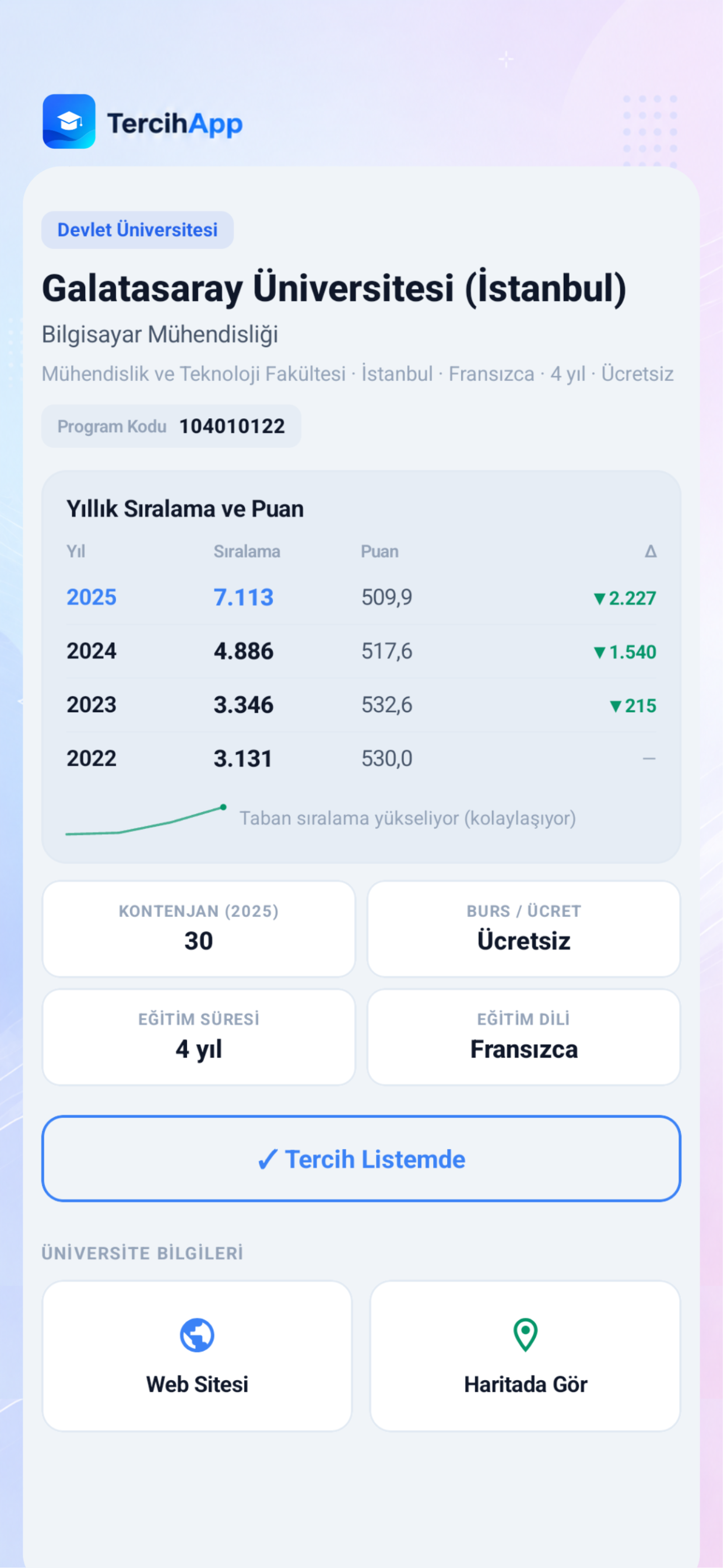 TercihApp - YKS Tercih Robotu screenshot 5