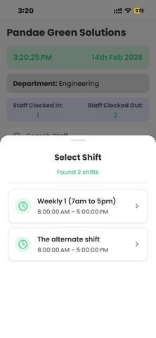 Timed Attendance iPhone screenshot