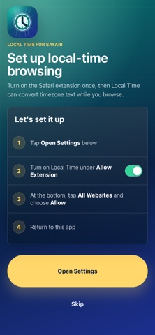 Local Time for Safari Screenshot 1 of 3