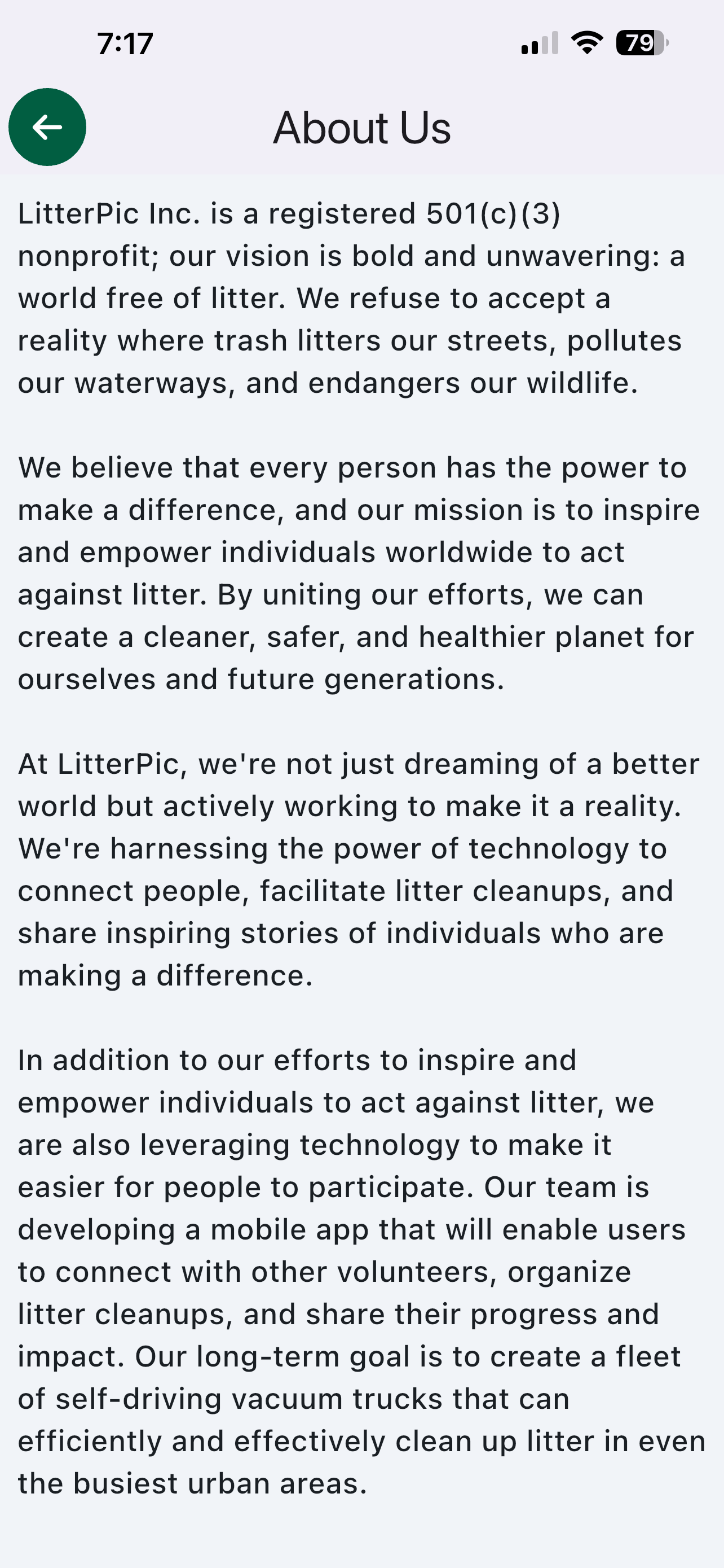 LitterPic: Community Cleanup