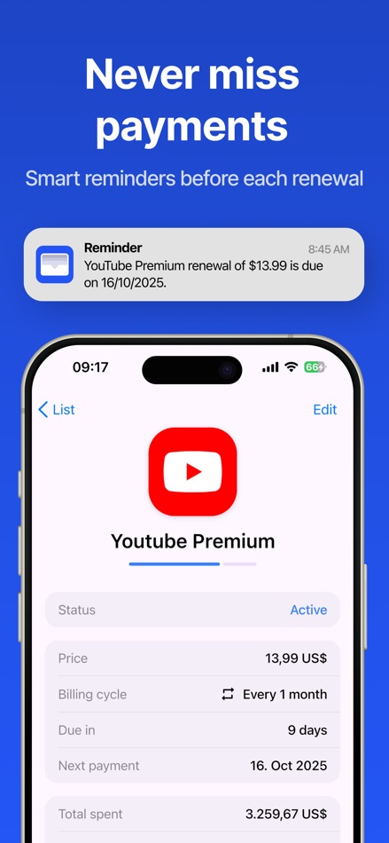 #3. Subscription Manager - ReSubs (iOS) بواسطة: Christian Krueger