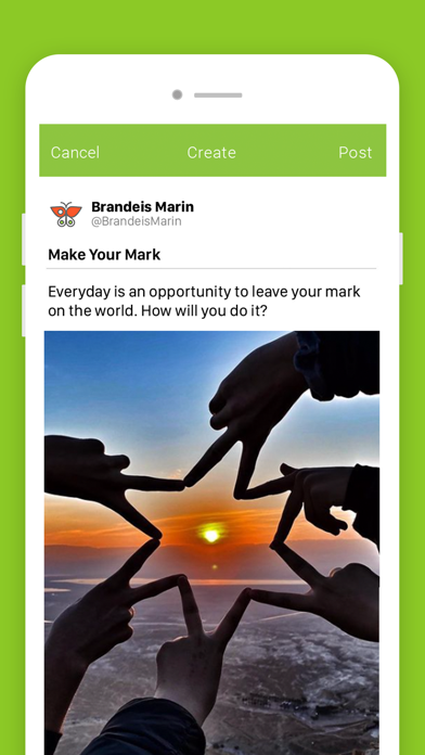 Brandeis Marin Mish M'Ahsh iPhone screenshot 3 - Social Networking app