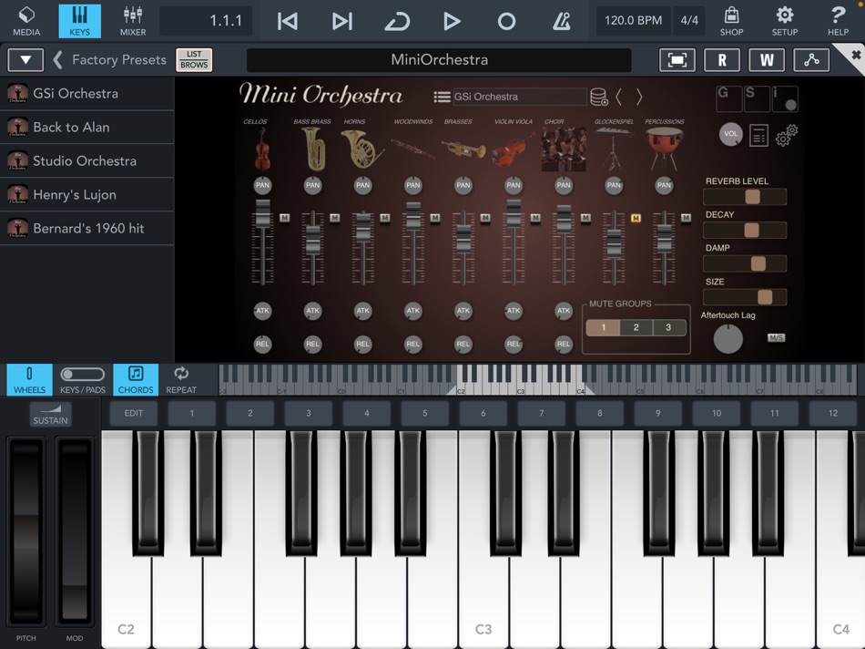 #5. Mini Orchestra (iOS) Tekijänä: Genuine Soundware