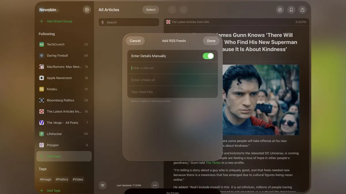 Newsbin: RSS Reader screenshot 6