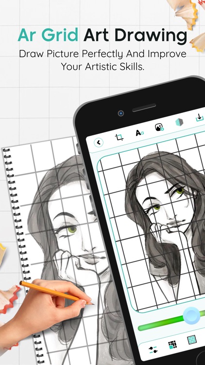 AR Grid Art : Grid Drawing Art