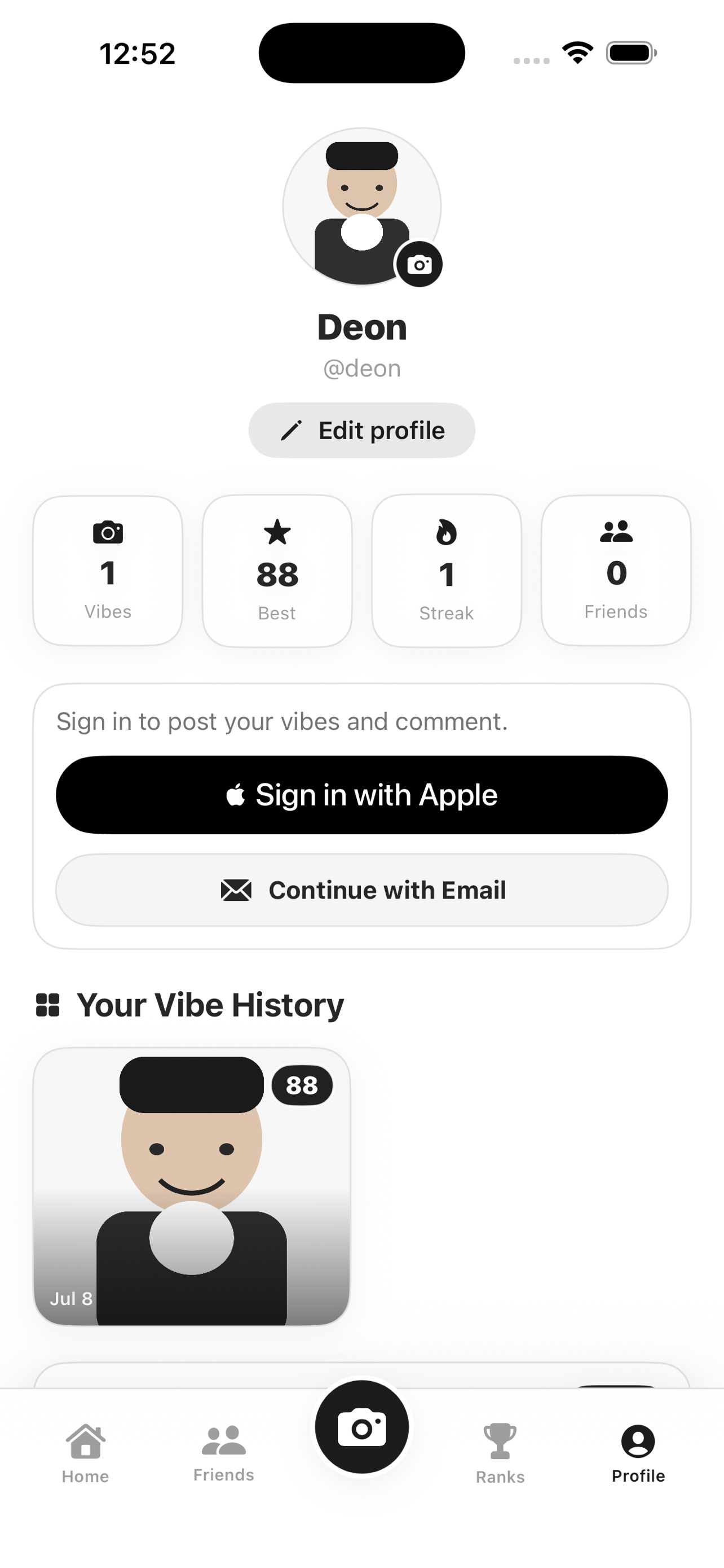 Vibe Check: Selfie Score