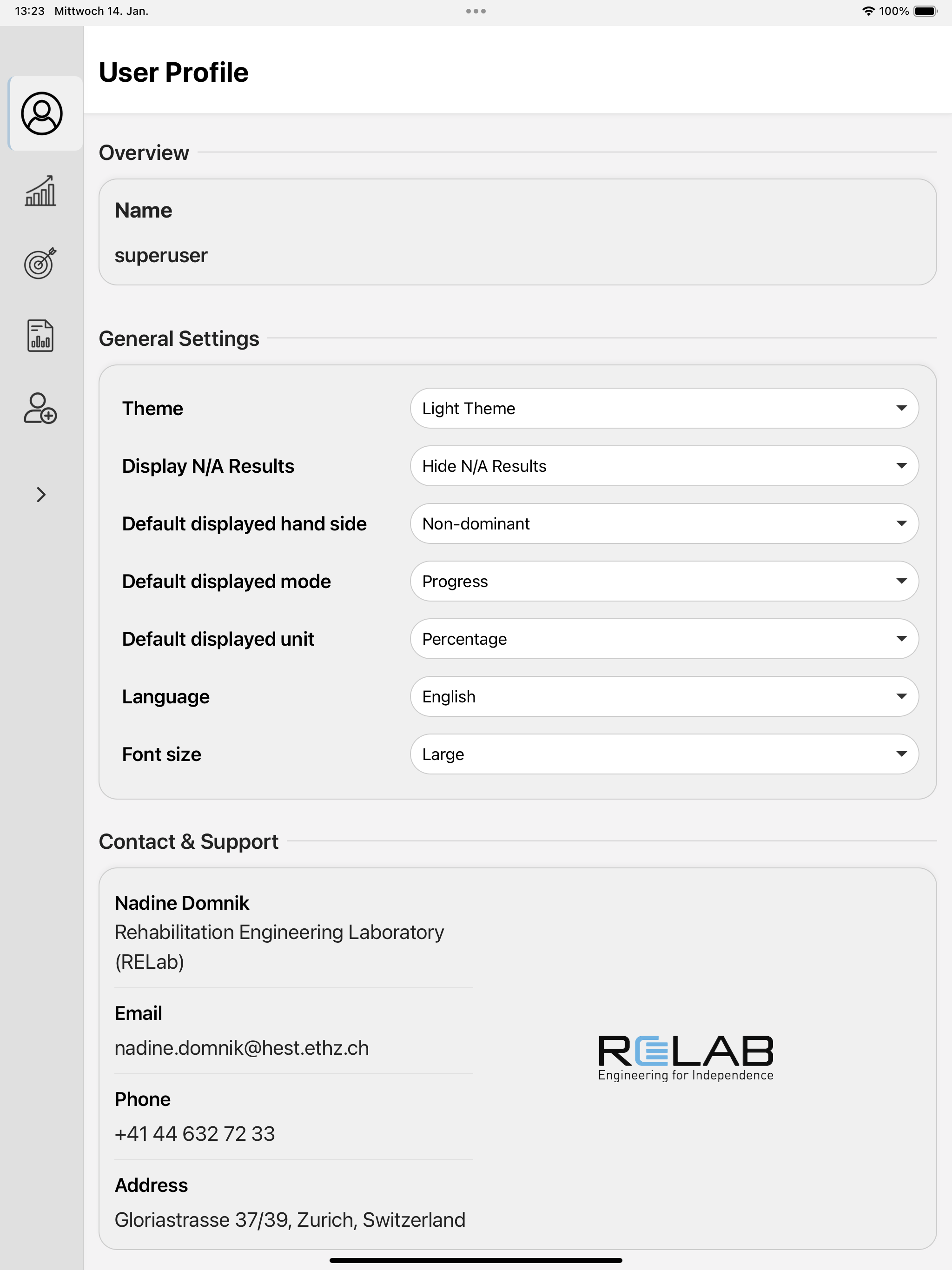 ETH RehaLink screenshot 3
