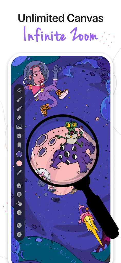 Endless Zoom Canvas - ZoomArt - Graphics & Design App | MWM