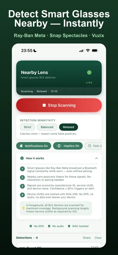 Nearby Lens: Glasses Detector screenshot 1