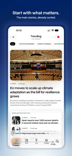 Pollar News iPhone screenshot 1