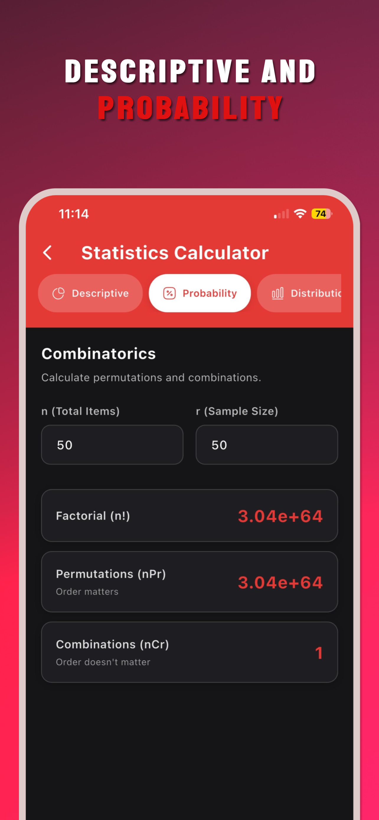 Sigma: Statistics Calculator