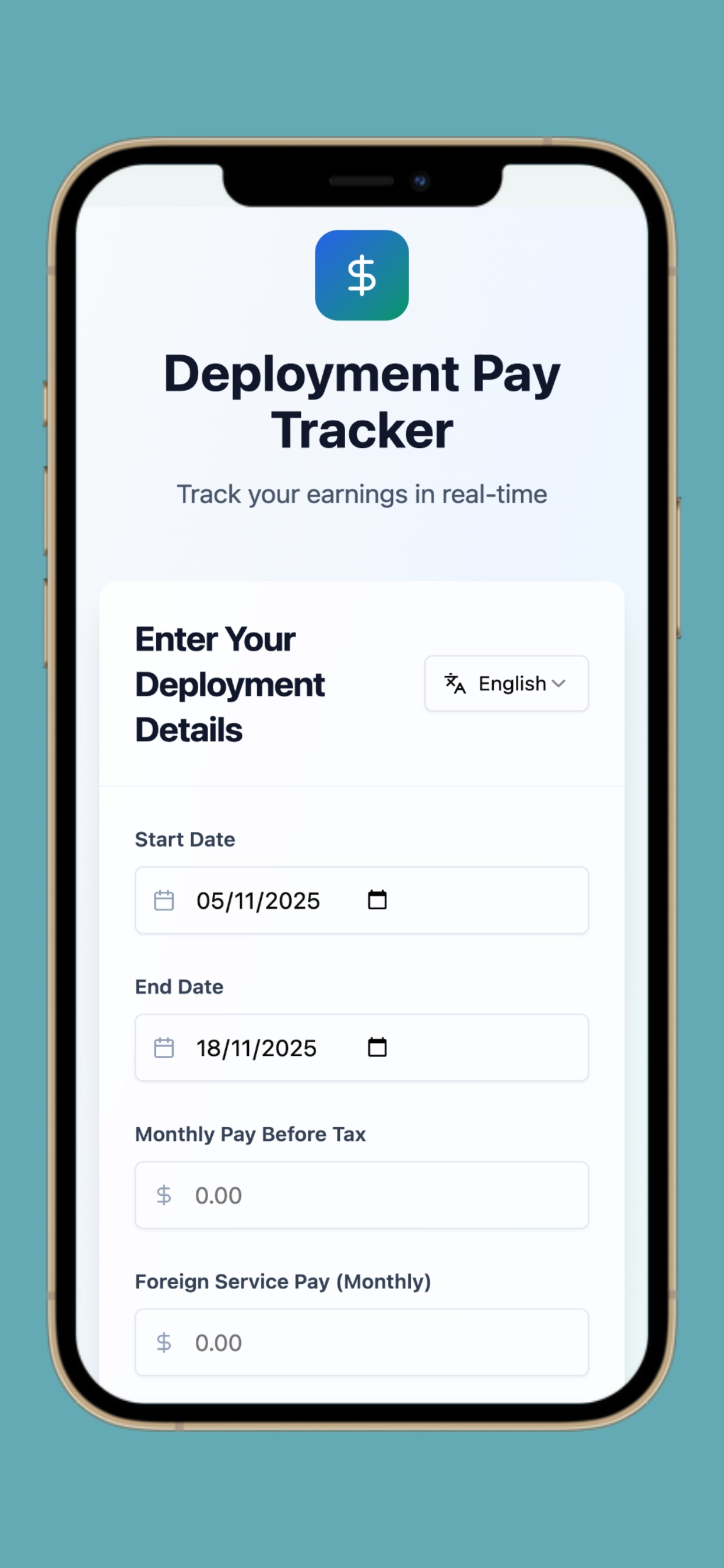 Deployment Pay Tracker screenshot 5