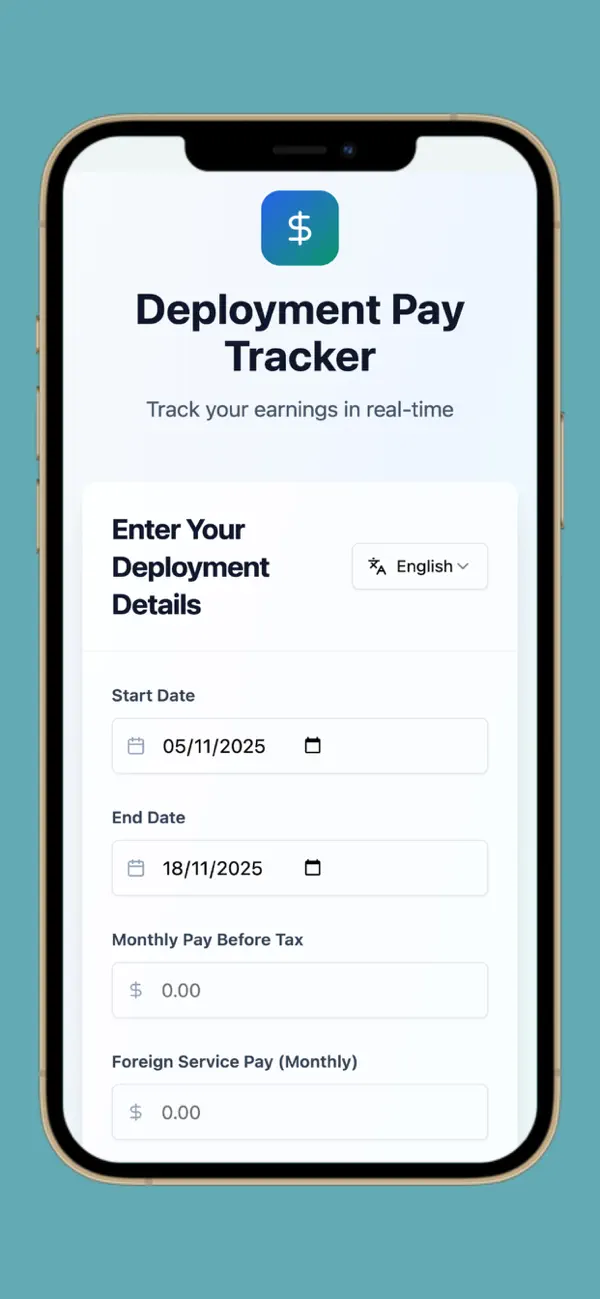 #5. Deployment Pay Tracker (iOS) Por: Glenroy Jackson