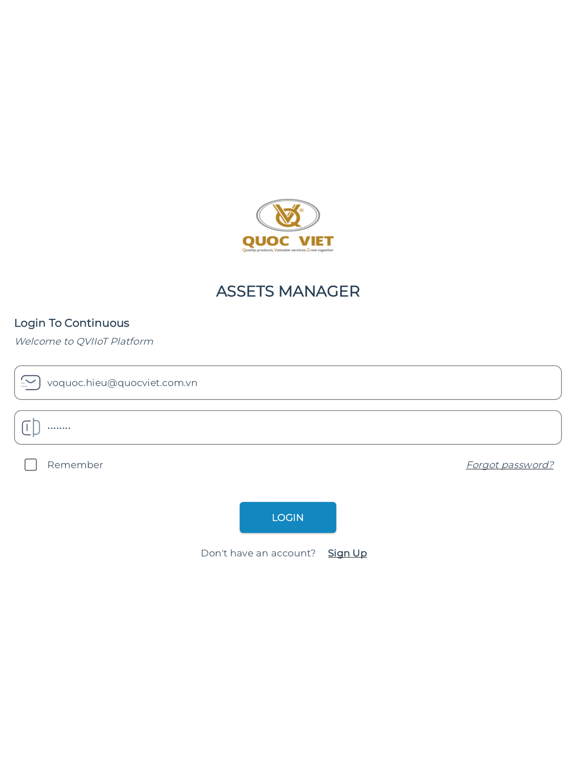 QVIIoT Assets Manager App