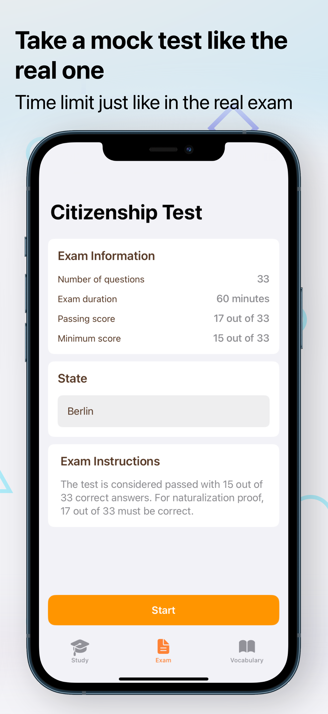 Einbürgerungstest: Translated