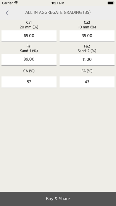 Design of Concrete Mix Screenshot
