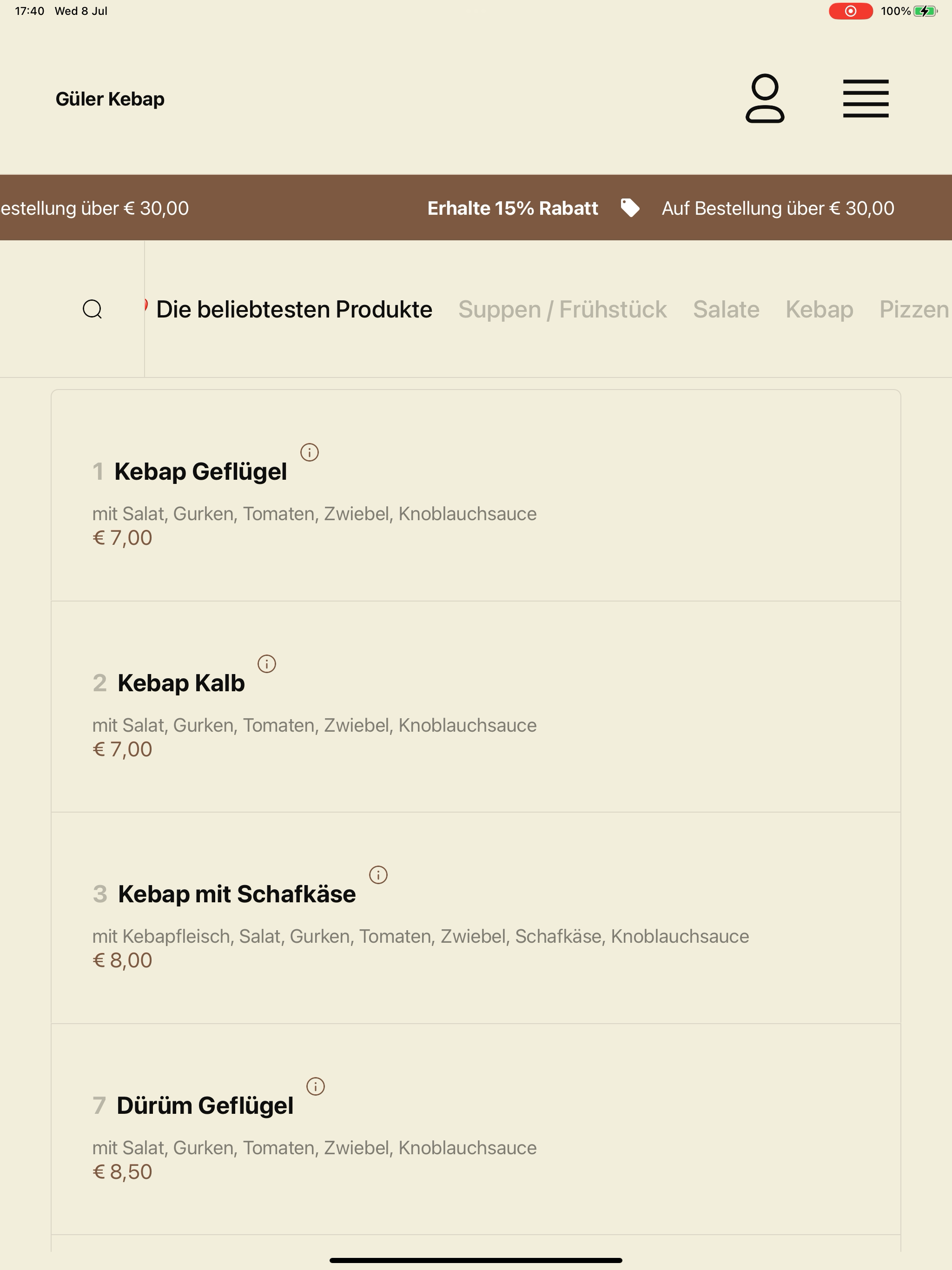 Güler Kebap screenshot 13