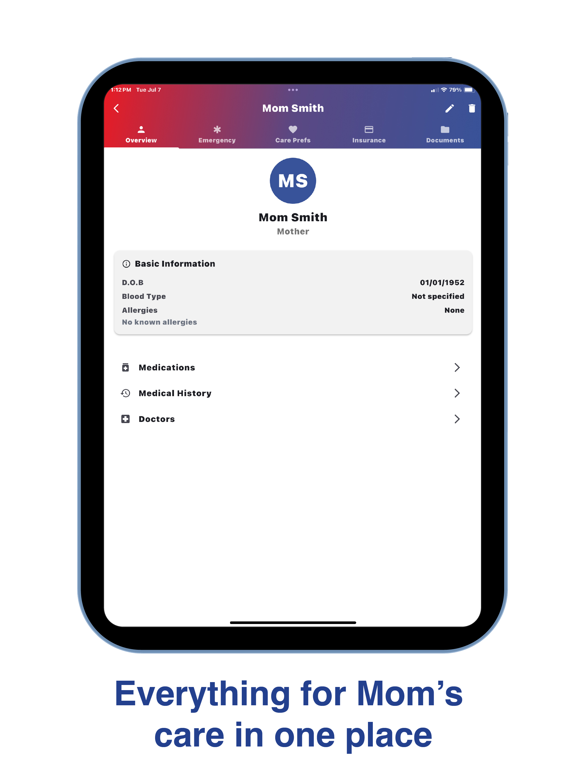 Family Medical Organizer