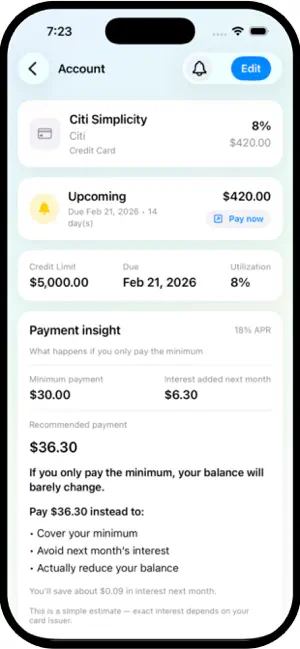 PaySmart: Credit Card Tracker screenshot 4