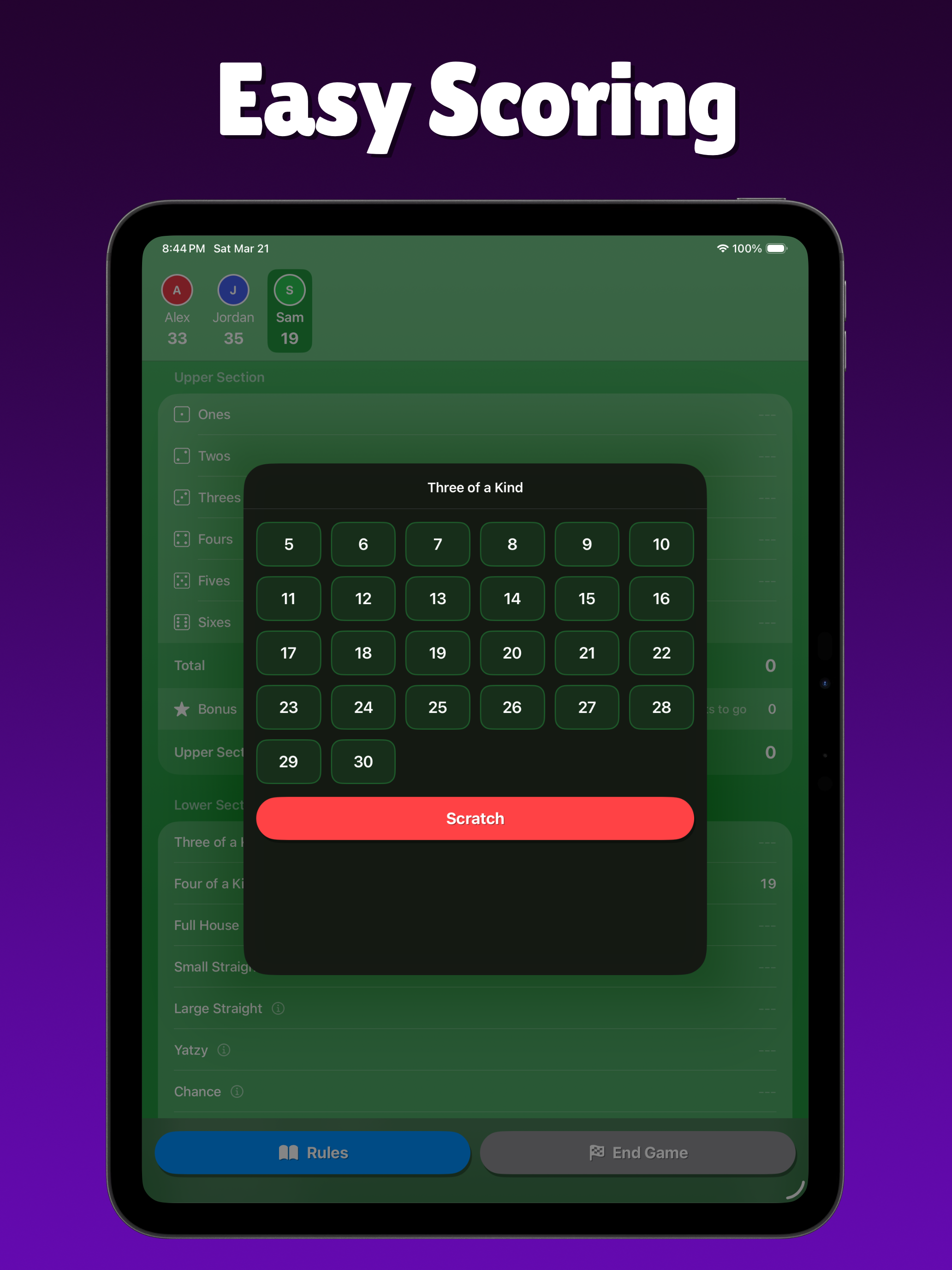 Yatzy Scorecard and Stats screenshot 17