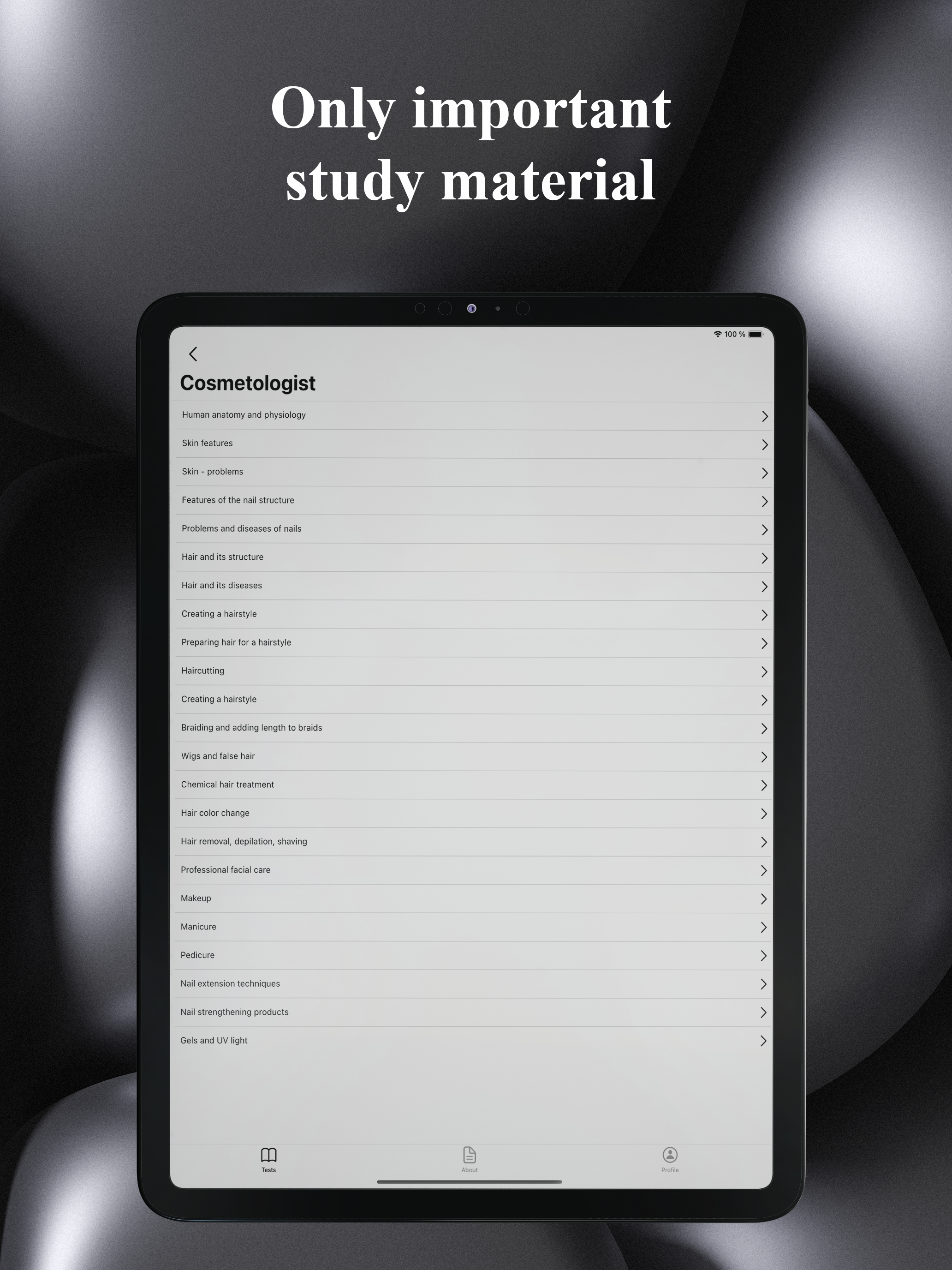 B.C.E.M. Beauty Exam Tests screenshot 7