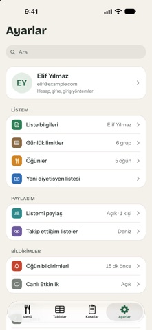 Diyet Listem screenshot 4