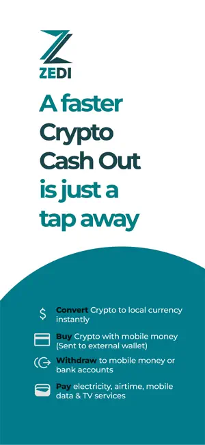 Zedi: Crypto to Cash screenshot 1