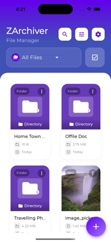 ZArchiver File Manager iPhone screenshot