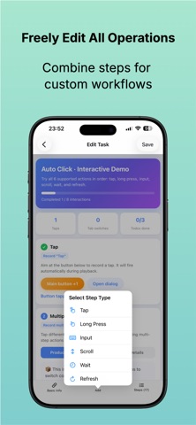 Auto Click: Web Record & Loop iPhone screenshot