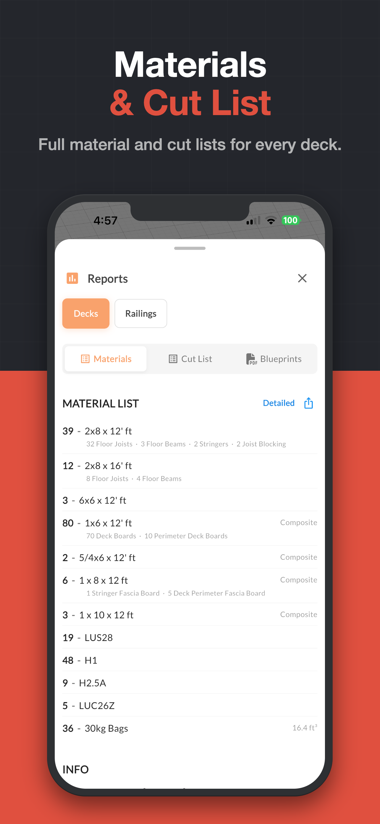 RedX Decks - 3D Deck Builder screenshot 4
