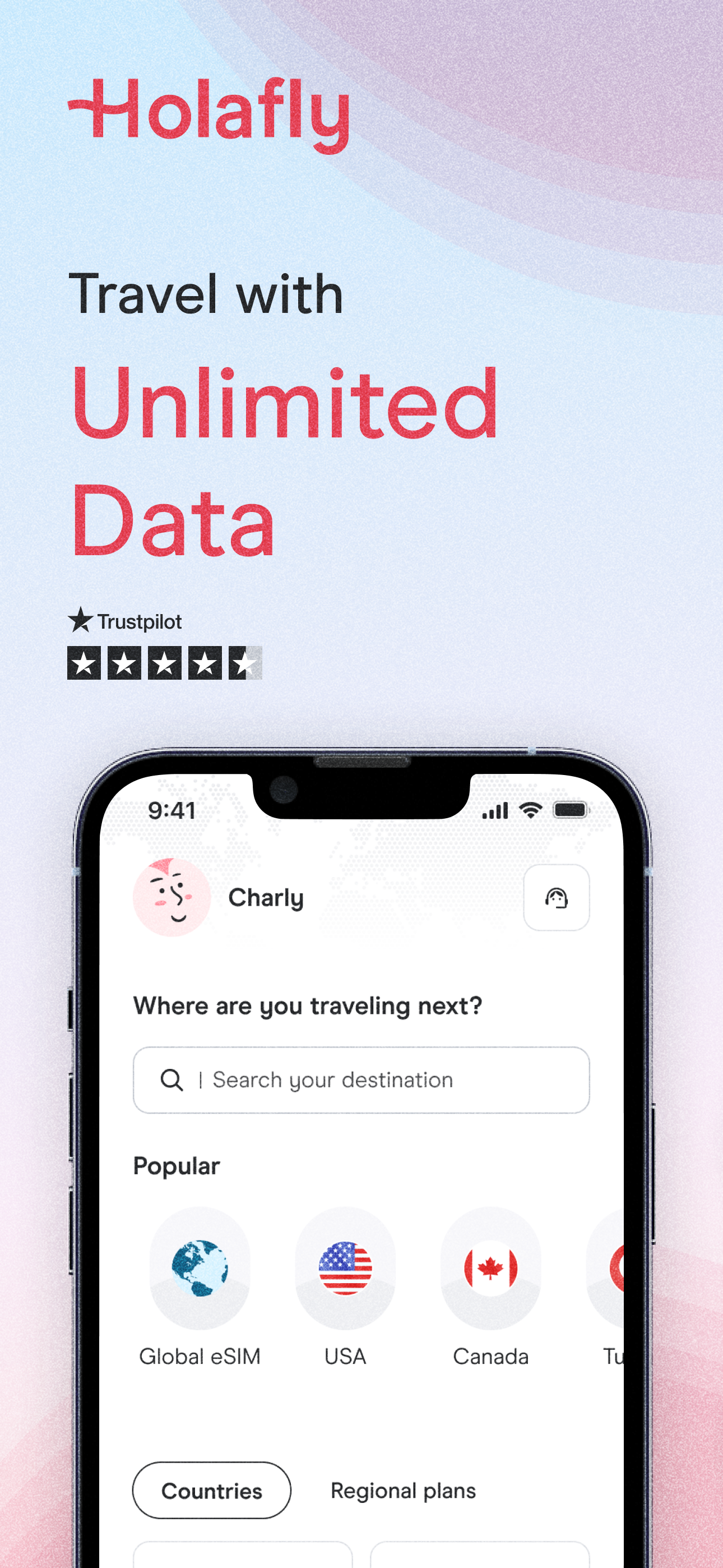 Holafly eSIM: Unlimited Data