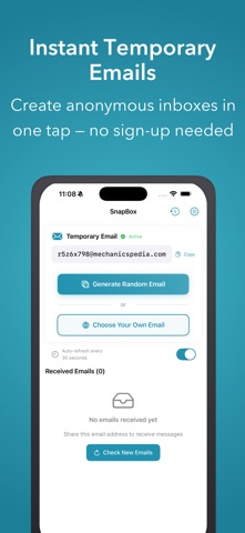 SnapBox Pro: Private Temp Mail screenshot