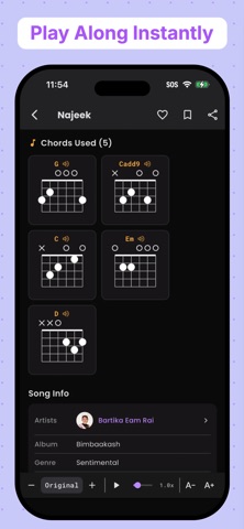 Nepali Lyrics, chords and more screenshot