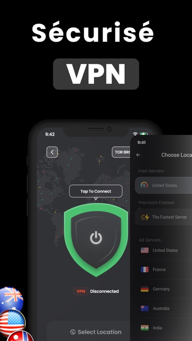 Screenshot #2 pour Onion TOR Browser +VPN Privacy