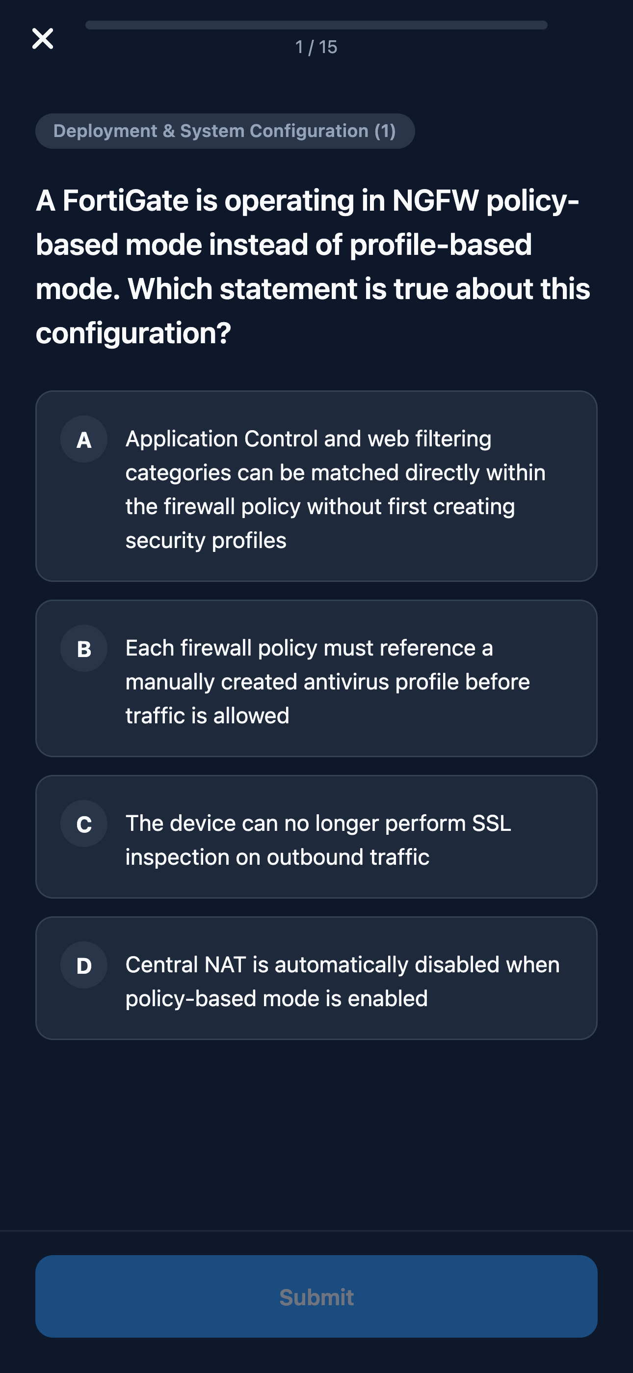 FCP FortiGate Admin Prep screenshot 3