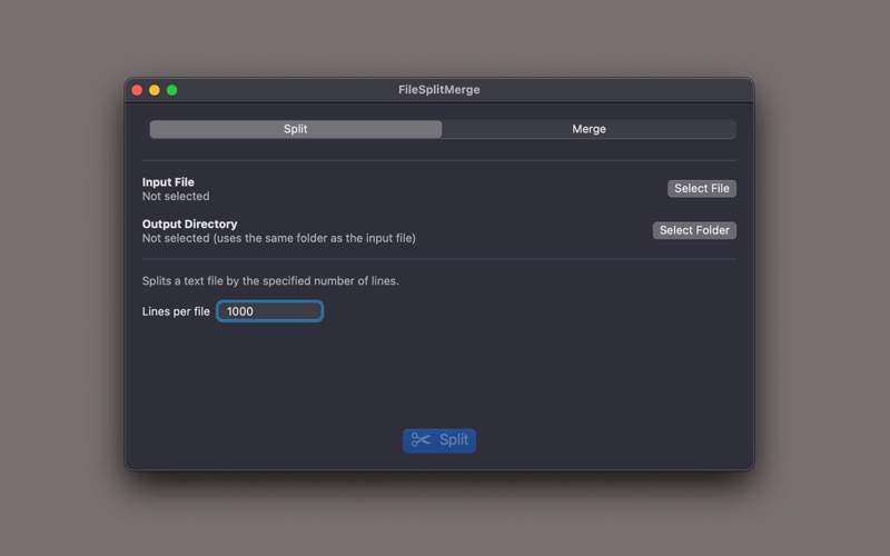 FileSplitMerge screenshot