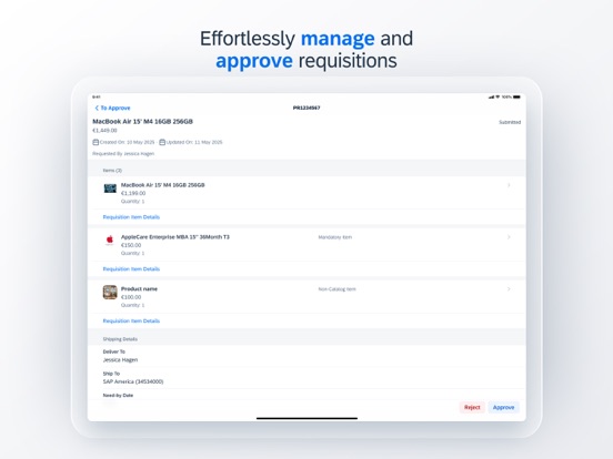 SAP Ariba Shopping iPad screenshot 6 - Business app