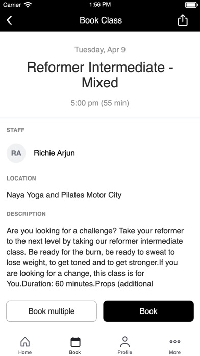 Naya Yoga and Pilates Screenshot