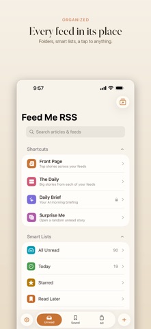 Feed Me RSS iPhone screenshot