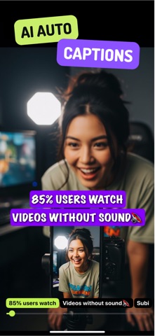 Subi: auto captions for videos screenshot
